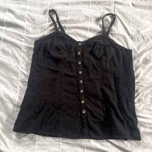 Black Torrid tank top with buttons